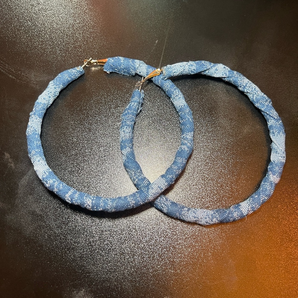 Denim Earrings